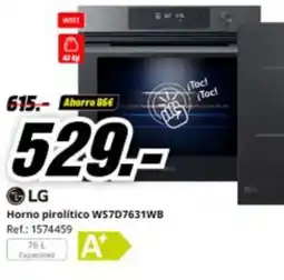 MediaMarkt LG Horno pirolítico WS7D7631WB oferta