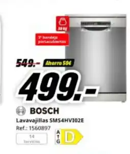 MediaMarkt BOSCH Lavavajillas SMS4HV102E oferta