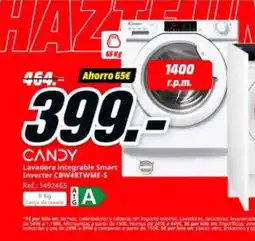 MediaMarkt CANDY Lavadora integrable Smart Inverter CBW48TWME-S oferta