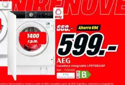 MediaMarkt AEG Lavadora integrable LFN7G8434F oferta