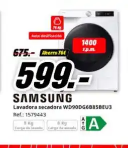 MediaMarkt SAMSUNG Lavadora secadora WD90DG6B85BEU3 oferta