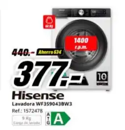 MediaMarkt HISENSE Lavadora WF3S9043BW3 oferta