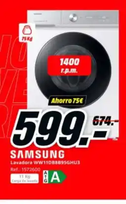 MediaMarkt SAMSUNG Lavadora WW11DB8895GHU3 oferta