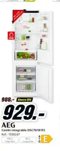 MediaMarkt AEG Combi integrable OSC7G181ES oferta