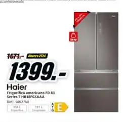 MediaMarkt HAIER Frigorífico americano FD 83 Series 7 HB18FGSAAA oferta