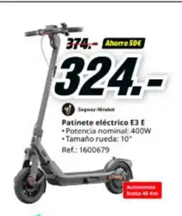 MediaMarkt SEGWAY-NINEBA Patinete eléctrico E3 E oferta