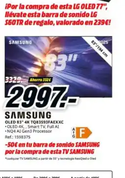 MediaMarkt SAMSUNG OLED 83" 4K TQ83593FAEXXC oferta