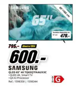 MediaMarkt SAMSUNG QLED 65" 4K TQ65Q7FAAUXXC oferta