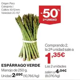 Hipercor Espárrago verde oferta