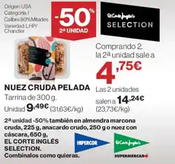 Hipercor Nuez cruda pelada oferta