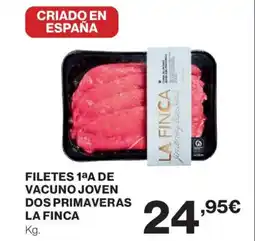 Hipercor Filetes 1ªa de vacuno joven dos primaveras la finca oferta