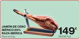 Hipercor Jamón de cebo ibérico 50% raza ibérica oferta