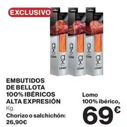 Hipercor Embutidos de bellota 100% ibéricos alta expresión oferta