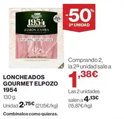 Hipercor ELPOZO 1954 Loncheados gourmet oferta