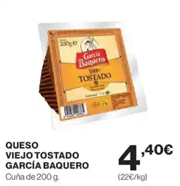 Hipercor GARCÍA BAQUERO Queso viejo tostado oferta