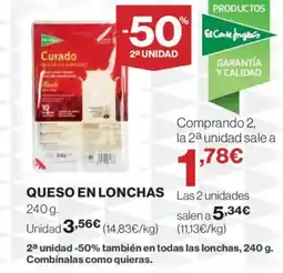 Hipercor Queso en lonchas oferta
