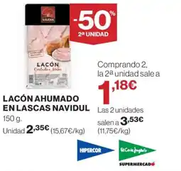 Hipercor NAVIDUL Lacón ahumado en lascas oferta