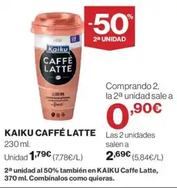 Hipercor KAIKU Caffé latte oferta