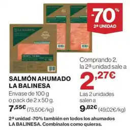 Hipercor Salmón ahumado la balinesa oferta