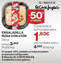 Hipercor Ensaladilla rusa con atún oferta
