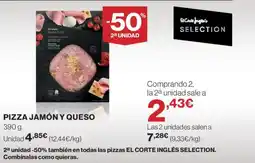 Hipercor Pizza jamón y queso oferta