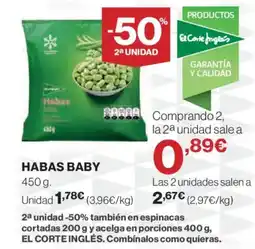 Hipercor Habas baby oferta