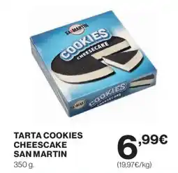 Hipercor SAN MARTIN Tarta cookies cheescake oferta