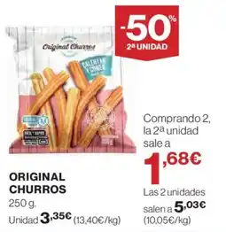Hipercor Original churros oferta