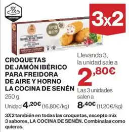 Hipercor Croquetas de jamón ibérico para freidora de aire y horno la cocina de senén oferta