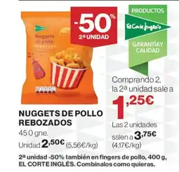 Hipercor Nuggets de pollo rebozados oferta