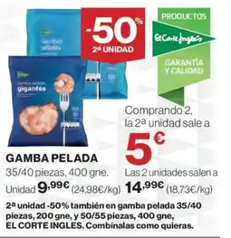 Hipercor Gamba pelada oferta