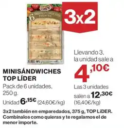 Hipercor Minisándwiches top líder oferta