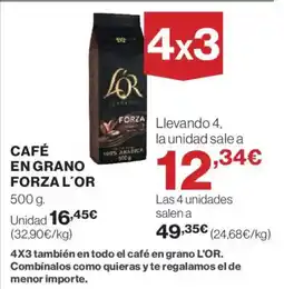 Hipercor L'OR Café en grano forza oferta