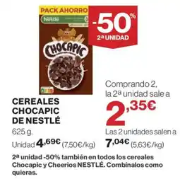 Hipercor NESTLÉ Cereales chocapic oferta