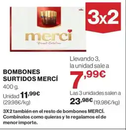 Hipercor MERCÍ Bombones surtidos oferta