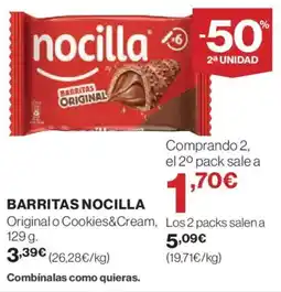 Hipercor NOCILLA Barritas oferta