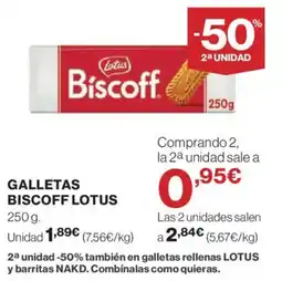 Hipercor LOTUS Biscoff galletas oferta
