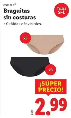 Esmara - braguitas sin costuras