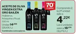 Hipercor ORO BAILÉN Aceite de oliva virgen extra oferta