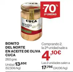 Hipercor CUCA Bonito del norte en aceite de oliva oferta