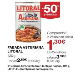 Hipercor LITORAL Fabada asturiana oferta