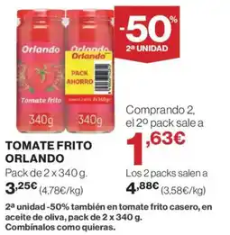Hipercor ORLANDO Tomate frito oferta