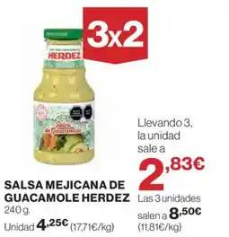 Hipercor HERDEZ Salsa mejicana de guacamole oferta