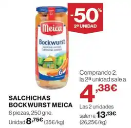 Hipercor MEICA Salchichas bockwurst oferta