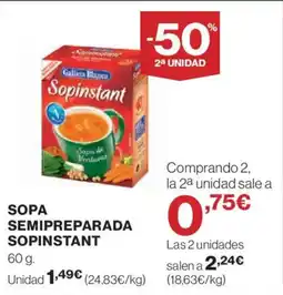 Hipercor SOPINSTANT Sopa semipreparada oferta