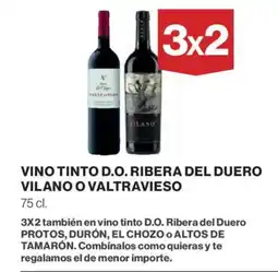 Hipercor Vino tinto d.o. ribera del duero vilano o valtravieso oferta