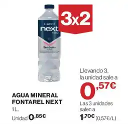 Hipercor FONTAREL NEXT Agua mineral oferta