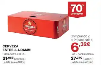 Hipercor ESTRELLA DAMM Cerveza oferta