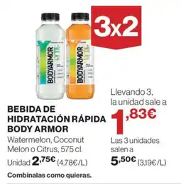 Hipercor BODY ARMOR Bebida de hidratación rápida oferta