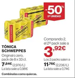 Hipercor SCHWEPPES Tónica oferta